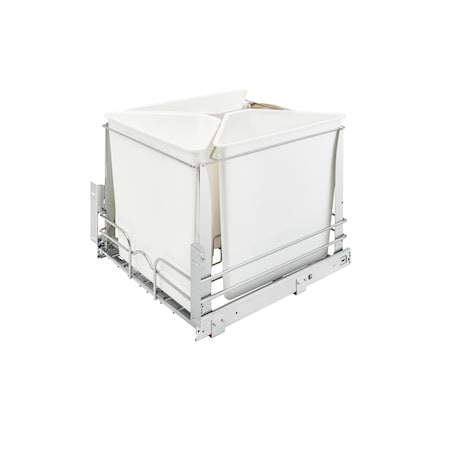Rev-A-Shelf Steel, Silver, 20 in W, 20.12 in H, 22.11 in D, 22.11 in L, White 5BBSC-WMDM24-W